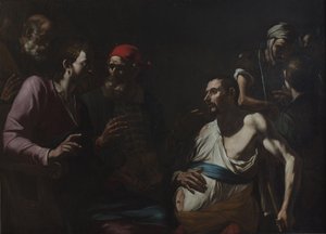 Helande av en man med vattot, ca 1630. av Gregorio Preti