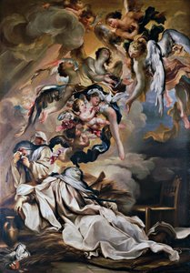 St Scholasticas död, av Gregorio de