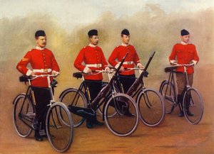 "Cyklister - Lancashire Fusiliers", 1900. av Gregory and Co