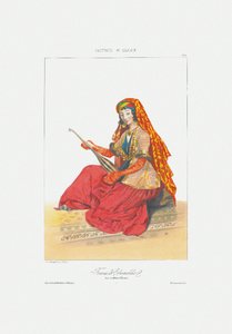 Woman of Shamakhy Från: Scener, landskap, seder och kostymer i Kaukasus, 1840 av Grigori Grigorevich Gagarin