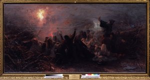 Självbränning. Avsnitt av den ortodoxa kyrkans raskol (eller schism) 1666-1667, i ett tecken på protest mot reformerna av patriarken i Moskva, satte vissa gammaltroende eld på sig själva i rädsla för slutet av e.