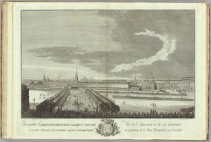 Nevskij Prospekt med Amiralitetsvyboken till 50-årsdagen av grundandet av St. Petersburg, 1753 av Grigory Anikeevich Kachalov