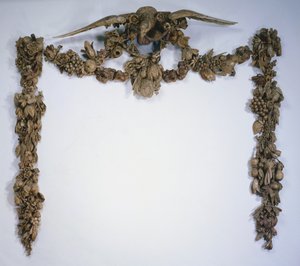 Övermanteldekoration, ca. 1675-1677.