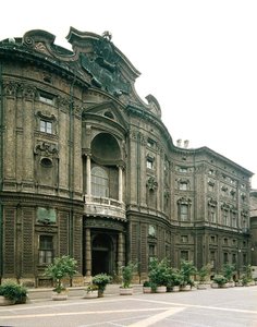 Fasad av Palazzo Carignano (foto) av Guarino Guarini