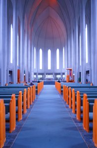 Interiör från Hallgrimskirkja av Gudjon Samuelsson