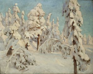 Skidåkare av Gudmund Stenersen