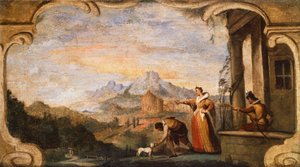Ulysses återkomst, av Giovanni Francesco Barbieri, känd som Guercino (1591-1666). av Guercino