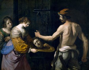 Salome tar emot huvudet av Johannes Döparen
