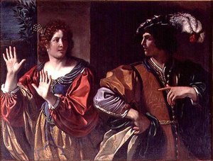 Semiramis (olja på duk) av Guercino