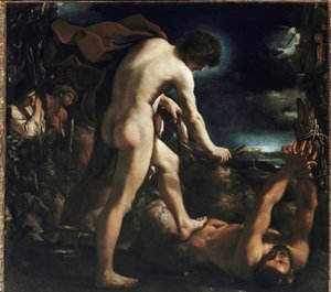 Apollo och Marsyas (olja på duk).