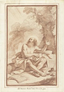 H. Hieronymus i öknen av Guercino (attributed to)