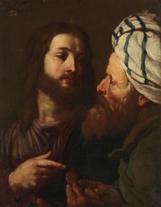 Kristus och penningutlånaren av Guercino