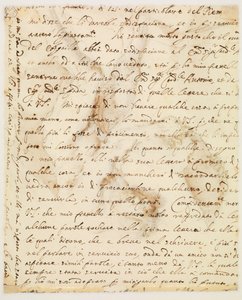 Manuskriptbrev av Guercino