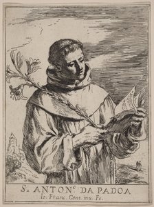 Sankt Antonius av Padua av Guercino