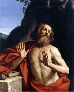Saint Hieronymus i vildmarken, av Guercino