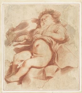 Studie av ett sovande barn av Guercino