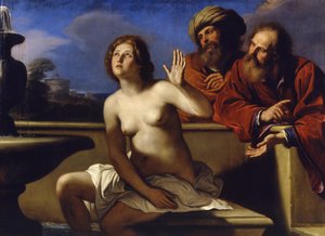 Susannah och de äldre, 1649-1650 av Guercino