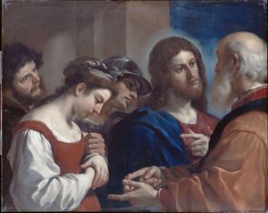 Kvinnan som är tagen i äktenskapsbrott av Guercino