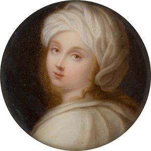 Porträtt av Beatrice Cenci (1577-1599), ca 1587-99 (olja på elfenben)