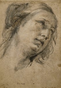 Chef för en kvinna som tittar upp till höger, av Guido Reni