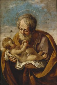 Josef och Kristusbarnet i hans famn av Guido Reni