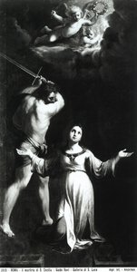 Sankta Cecilias martyrdåd, ca 1603 av Guido Reni