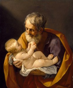 Sankt Josef och Jesusbarnet av Guido Reni
