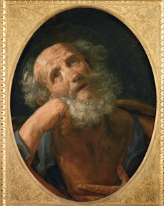 Sankt Petrus botgörare - Der reuige Petrus ... (målning på duk) av Guido Reni