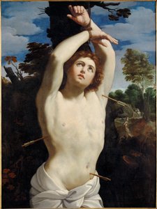 Sankt Sebastian (målning på duk) av Guido Reni