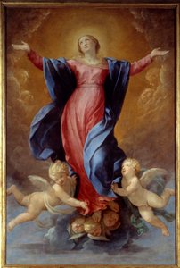 The Assumption of the Virgin Målning av Guido Reni kallad Guiden (1575-1642) 1637 Sun. 2,42x1,6 m Lyon, Musee des Beaux Arts av Guido Reni