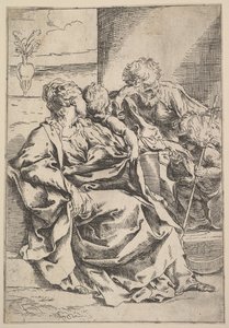 Den heliga familjen, ca. 1595-1600. av Guido Reni