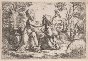Jesusbarnet och Johannes av Guido Reni