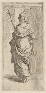 En flicka med ett krucifix av Guido Reni, after Parmigianino