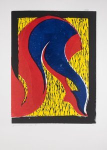 Korsade ben Nº1, 2019 (linoleumsnitt)