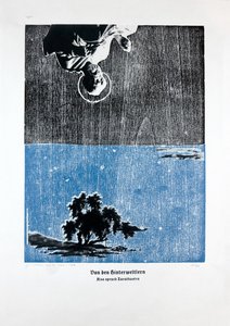 Om efterordet, Så talade Zarathustra, 2023 (träsnitt och silkscreen) av Guilherme Pontes