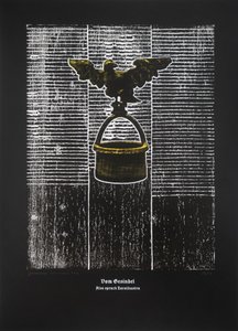 On The Rabble, Thus Spoke Zarathustra, 2024 (träsnitt och silkscreen) av Guilherme Pontes