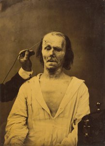 Ett avslappnat ansikte (vänster); Djup uppmärksamhet (höger),1854-1856, tryckt 1862 (foto)