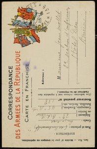 Autografvykort till Jean Mollet, 31 juli 1915 av Guillaume Apollinaire