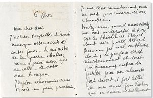 Brev till Andre Breton, 1918 av Guillaume Apollinaire