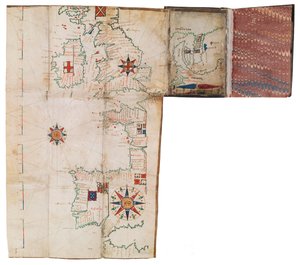 Fickatlas och nautisk almanacka, ca 1546 (pergament) av Guillaume Brouscon