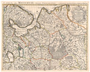 Karta över Muscovy par Delisle (De L