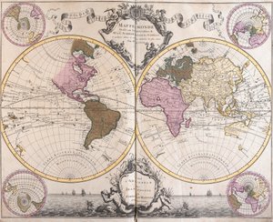 Planisphere World (etsning av Guillaume Delisle