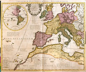 Västeuropa och Nordafrika av Guillaume Delisle