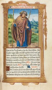 Tryckt timbok (användning av Rom): fol. 100r, St. James the Greater av Guillaume Le Rouge