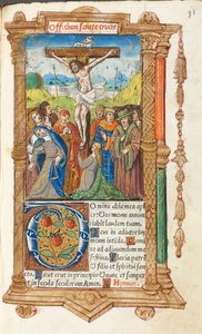 Tryckt timbok (Roms bruk): fol. 55r, Korsfästelsen av Guillaume Le Rouge