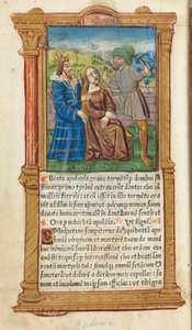 Tryckt timbok Användning av Rom: fol. 111v, St. Apollonia, 1510. av Guillaume Le Rouge