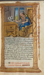 Tryckt timbok Användning av Rom: fol. 20r, Markus, 1510. av Guillaume Le Rouge