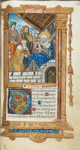 Tryckt timbok Användning av Rom: fol. 38r, Adoration of the Magi, 1510.