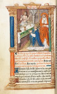 Tryckt timbok Användning av Rom: fol. 96v, Sankt Gregorius mässa, 1510.