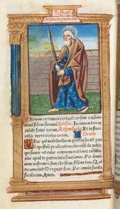 Tryckt timbok Användning av Rom: fol. 99v, St. Paul, 1510.